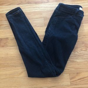 Blue, non-ripped jeans